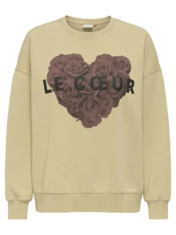 Only Pullover & Sweatshirts*ONLSINNA L/S O-NECK PRINT BOX SWT pumice stone