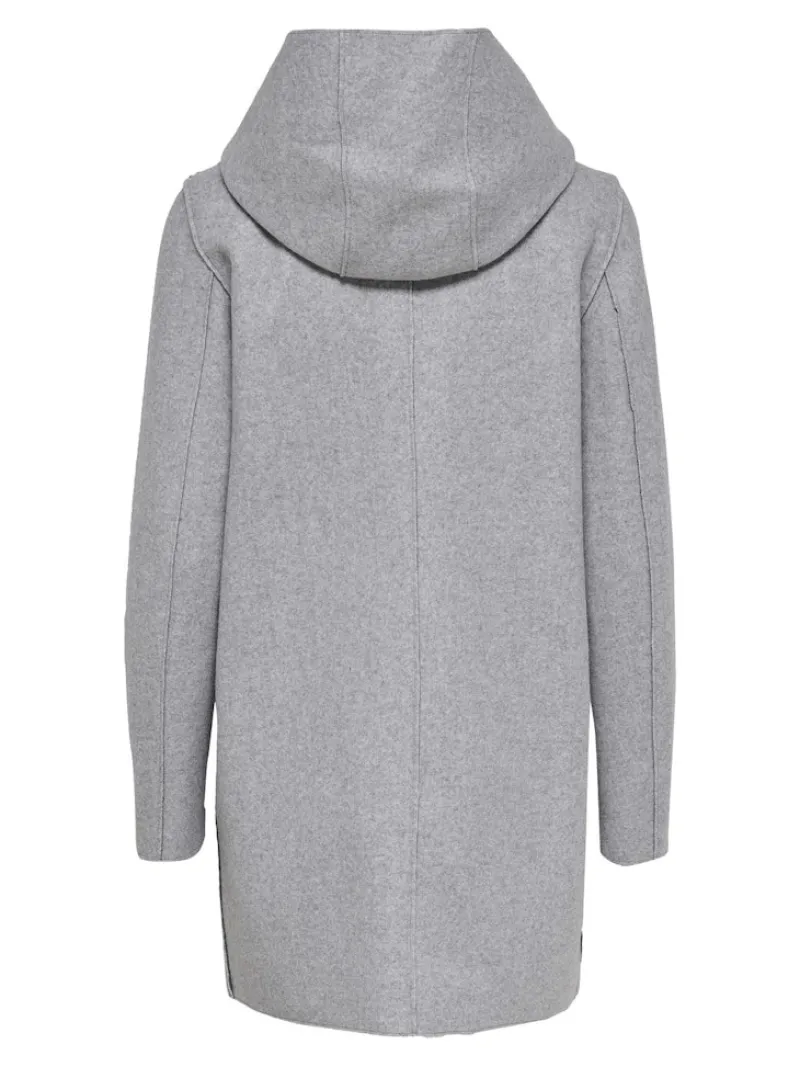 Only Jacken*ONLSIRI BONDED HOOD COAT CC OTW Light Grey Melange