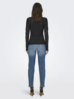 Only Shirts*ONLSMILLA LIFE L/S PUFF TOP JRS Black