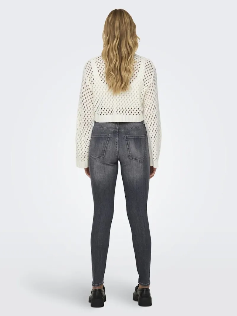 Only Pullover & Sweatshirts*ONLSMILLA SHORT PULLOVER L/S KNT NOOS marshmallow