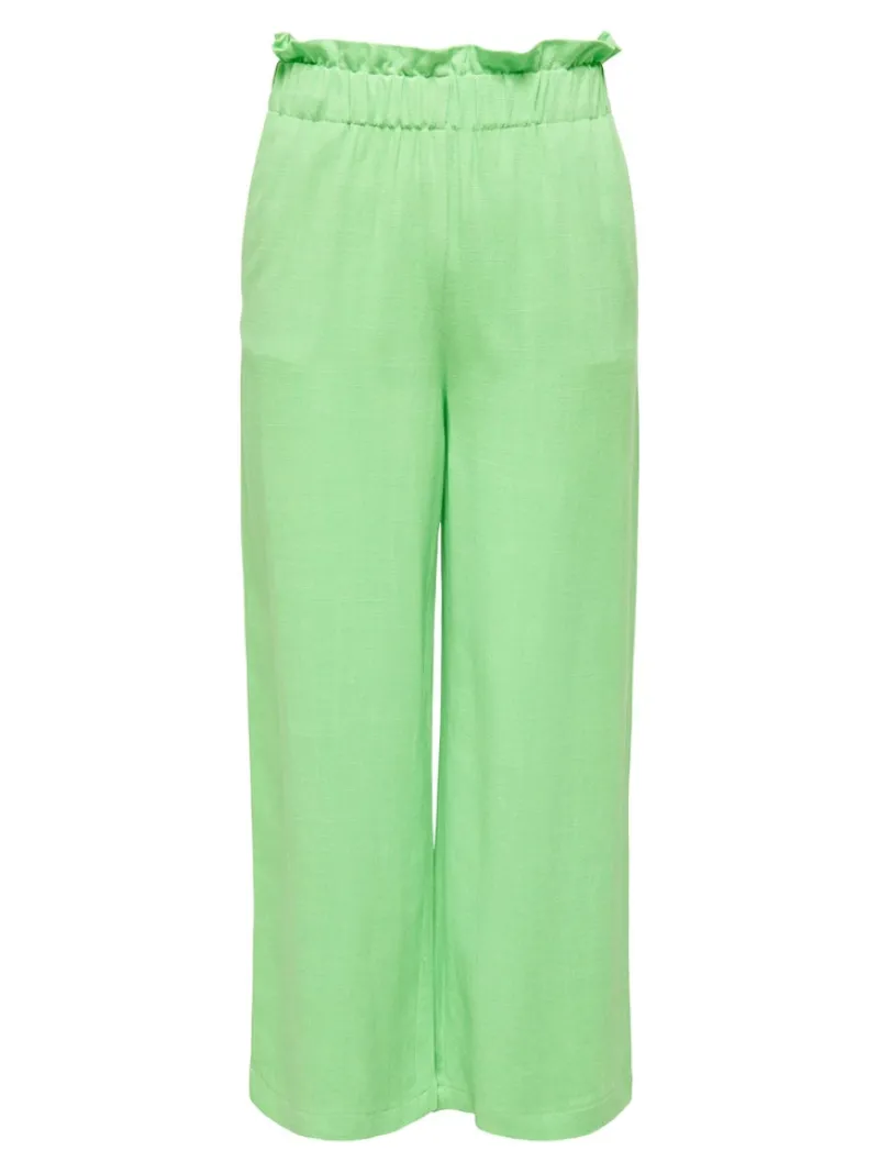 Only Hosen*ONLSOLVI HW LINEN BL CULOTTE PNT Summer Green