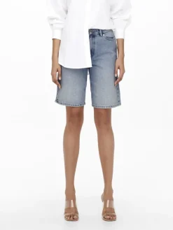Only Shorts*ONLSONNY HW WIDE DNM SHORTS NOOS Light Blue Denim