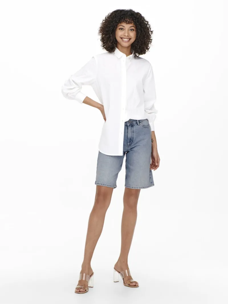 Only Shorts*ONLSONNY HW WIDE DNM SHORTS NOOS Light Blue Denim