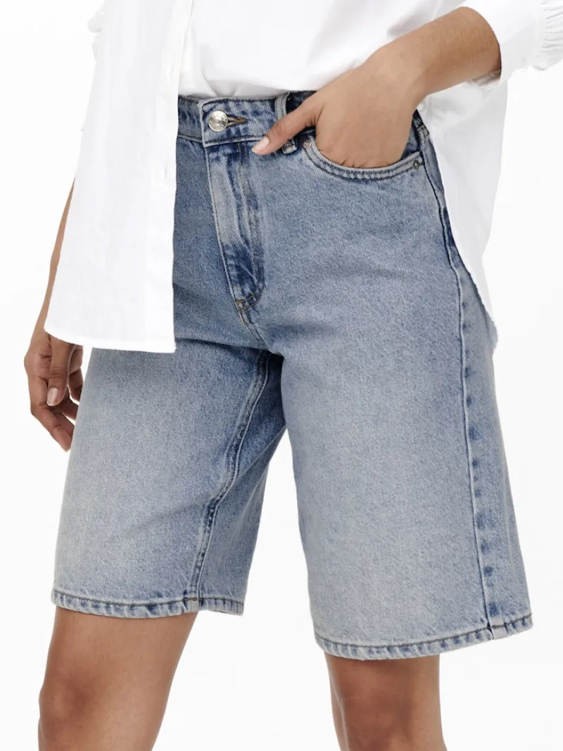 Only Shorts*ONLSONNY HW WIDE DNM SHORTS NOOS Light Blue Denim