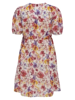 Only Kleider*ONLSTAR LIFE FIA S/S FRILL DRESS PTM camellia rose