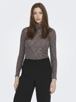 Only Shirts*ONLSTINNE L/S ROLLNECK TOP JRS India Ink-Space dye