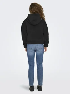 Only Jacken*ONLTANJA TEDDY HOOD JACKET OTW NOOS Black