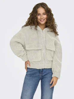Only Jacken*ONLTANJA TEDDY HOOD JACKET OTW NOOS pumice stone