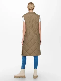 Only Westen*ONLTANZIA QUILTED WAISTCOAT CC OTW tigers eye