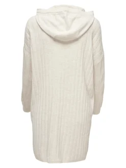 Only Kleider*ONLTESSA CAREY L/S HOOD DRESS KNT pumice stone