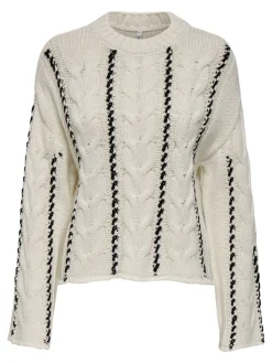 Only Pullover & Sweatshirts*ONLTESSA LS CABEL STITCH O-NECK CC KNT birch