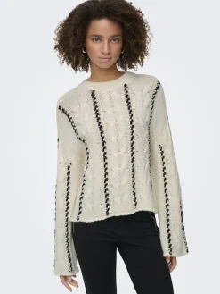 Only Pullover & Sweatshirts*ONLTESSA LS CABEL STITCH O-NECK CC KNT birch