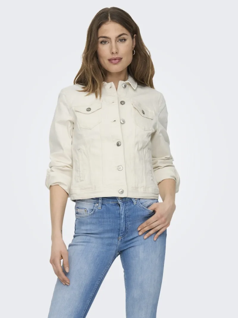 Only Jacken*ONLTIA DNM JACKET COL PIM ecru