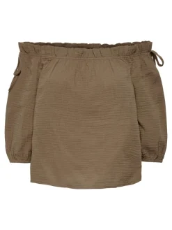 Only Blusen*ONLTILLA THYRA OFF SHOULDER TOP NN Walnut
