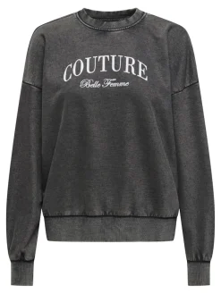 Only Pullover & Sweatshirts*ONLTUSINDA L/S O-NECK CC UB SWT Black