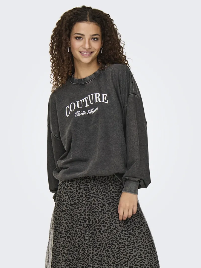 Only Pullover & Sweatshirts*ONLTUSINDA L/S O-NECK CC UB SWT Black