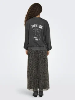 Only Pullover & Sweatshirts*ONLTUSINDA L/S O-NECK CC UB SWT Black