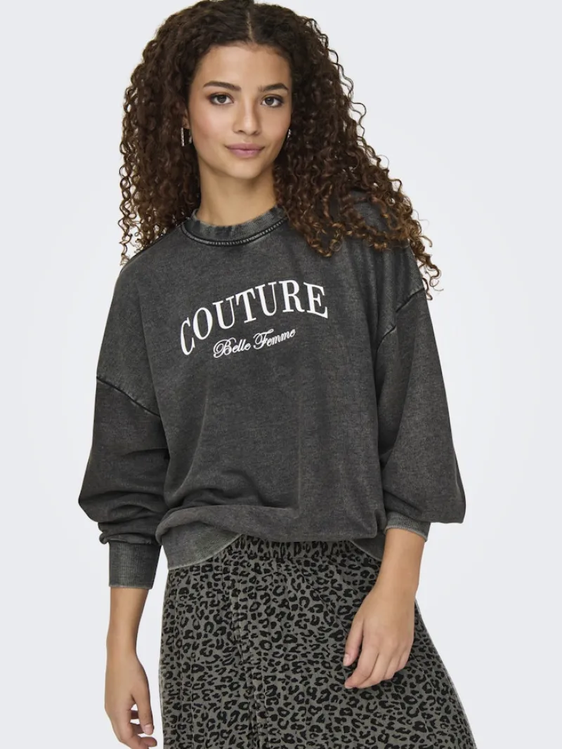 Only Pullover & Sweatshirts*ONLTUSINDA L/S O-NECK CC UB SWT Black