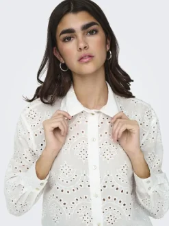 Only Blusen*ONLVALAIS L/S SHIRT WVN NOOS Cloud Dancer