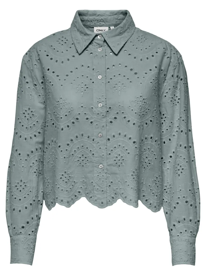 Only Blusen*ONLVALAIS L/S SHIRT WVN NOOS abyss