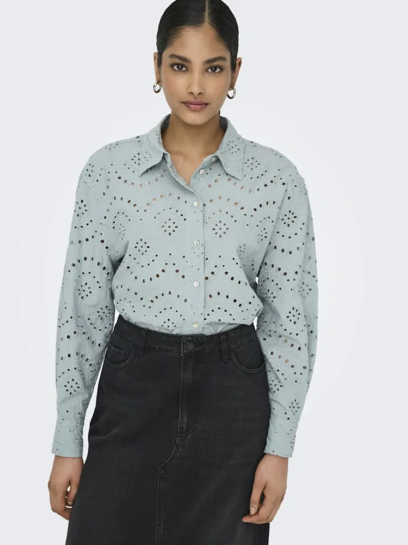 Only Blusen*ONLVALAIS L/S SHIRT WVN NOOS abyss