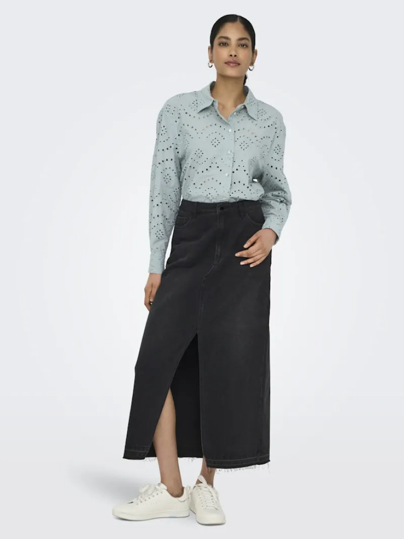 Only Blusen*ONLVALAIS L/S SHIRT WVN NOOS abyss