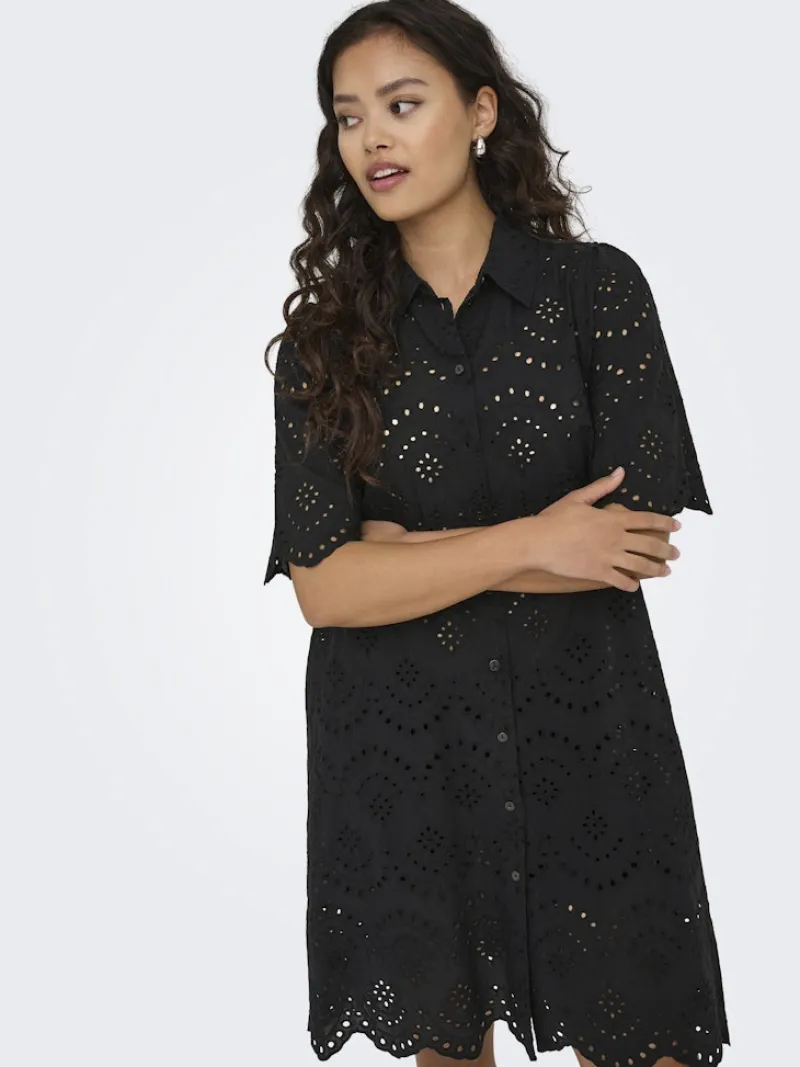 Only Kleider*ONLVALAIS S/S DRESS WVN NOOS Black