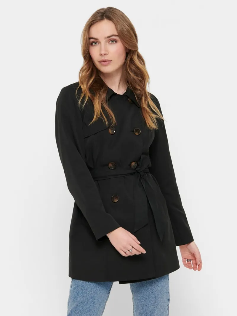 Only Jacken*ONLVALERIE TRENCHCOAT OTW NOOS Black