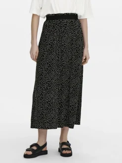 Only Röcke*ONLVENEDIG AOP LIFE LONG SKIRT WVN NOOS Black