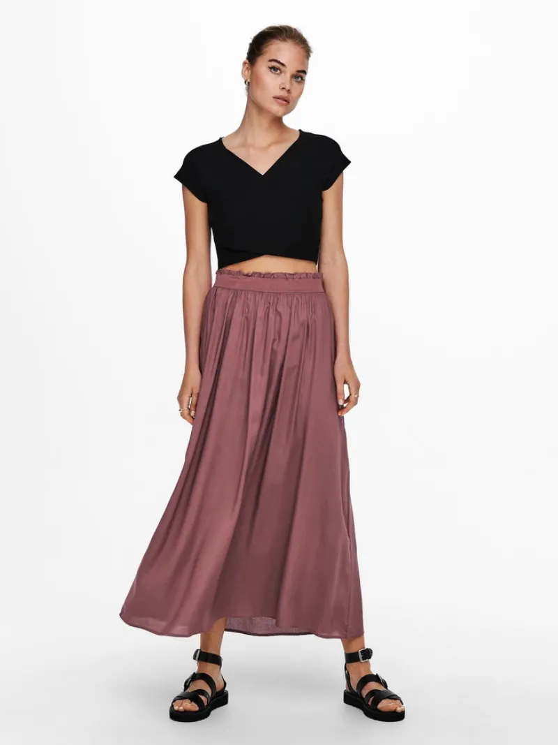 Only Röcke*ONLVENEDIG LIFE LONG SKIRT WVN NOOS rose brown