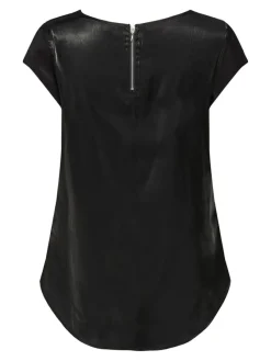 Only Blusen*ONLVIC SS SHIMMER TOP NOOS WVN Black