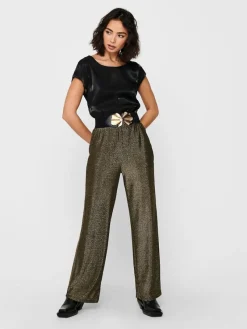 Only Blusen*ONLVIC SS SHIMMER TOP NOOS WVN Black