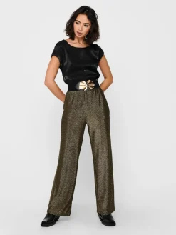 Only Blusen*ONLVIC SS SHIMMER TOP NOOS WVN Black