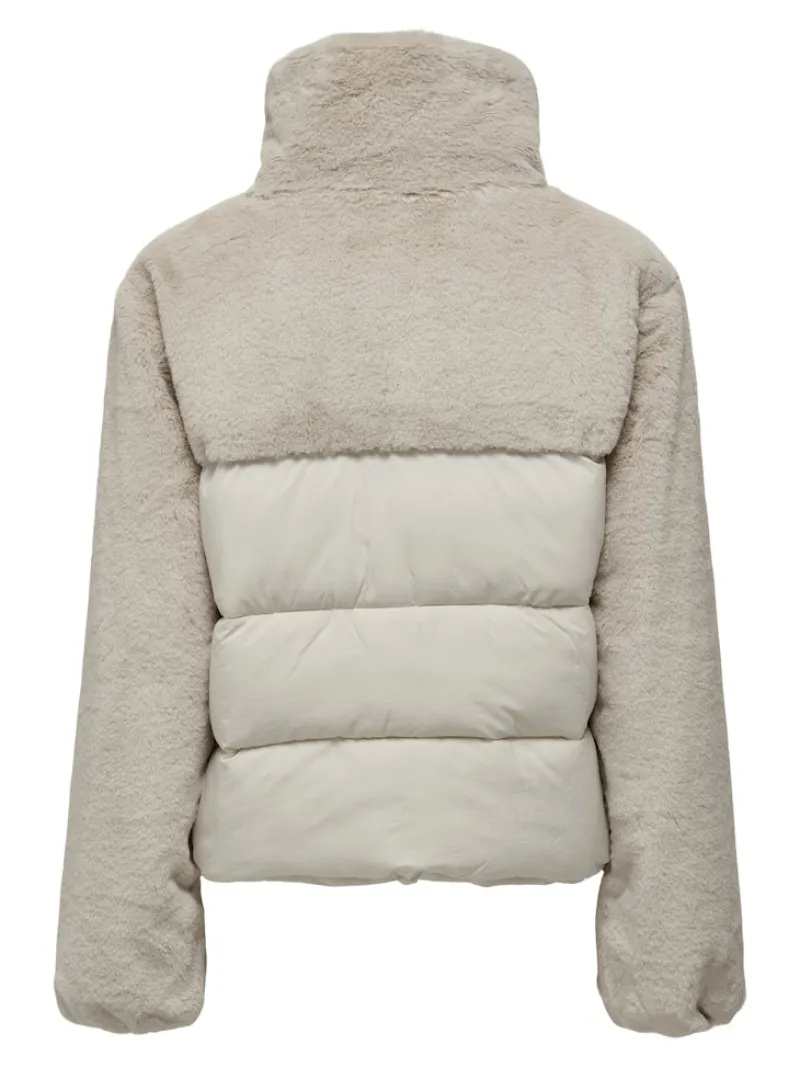 Only Jacken*ONLWANJA FUR PUFFER MIX JACKET NOOS OTW moonbeam