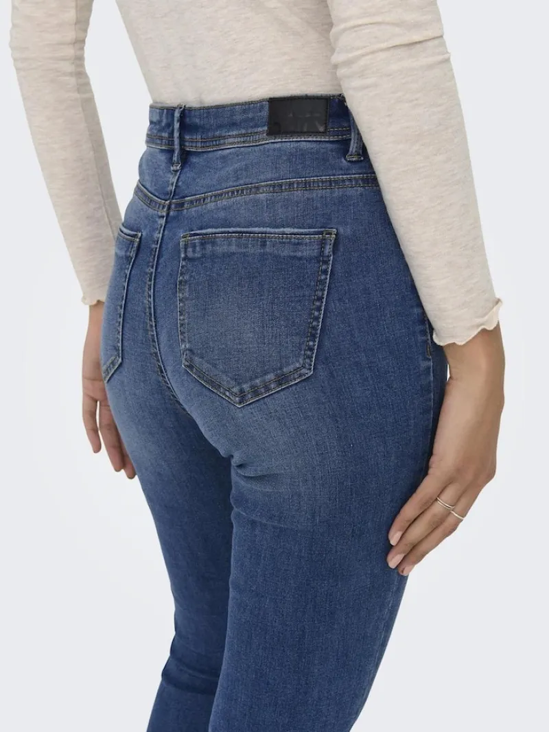 Only Jeans*ONLWAUW MID SK DESTROY DNM BJ209 Dark Blue Denim