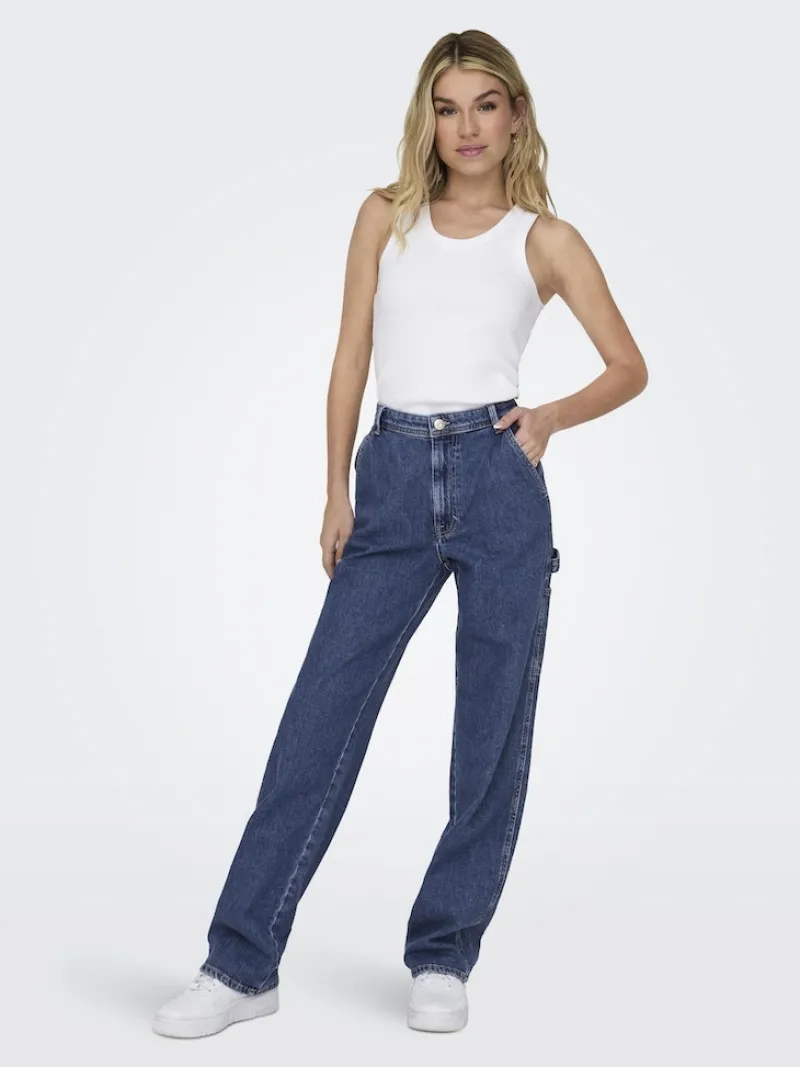 Only Jeans*ONLWEST HW CARPENTER STR DNM DOT507 Medium Blue Denim