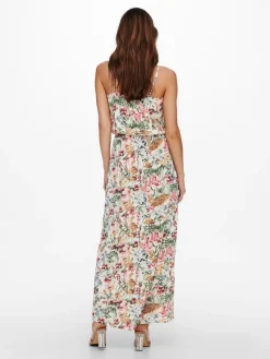 Only Kleider*ONLWINNER LIFE S/L MAXI DRESS NOOS WVN cloud dancer1