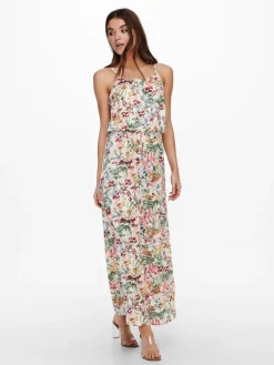 Only Kleider*ONLWINNER LIFE S/L MAXI DRESS NOOS WVN cloud dancer1