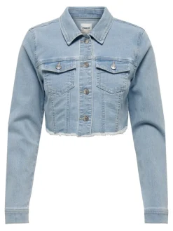 Only Jacken*ONLWONDER LS CROPPED DNM JACKET GUA NOOS Light Blue Denim