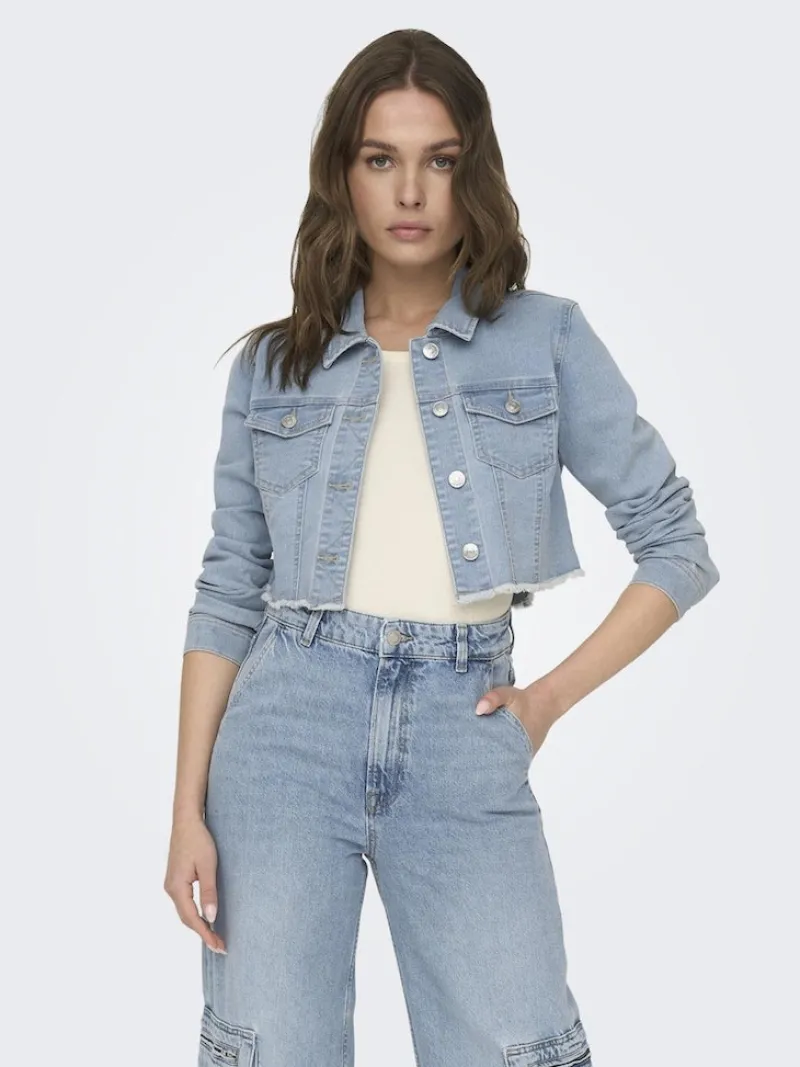 Only Jacken*ONLWONDER LS CROPPED DNM JACKET GUA NOOS Light Blue Denim