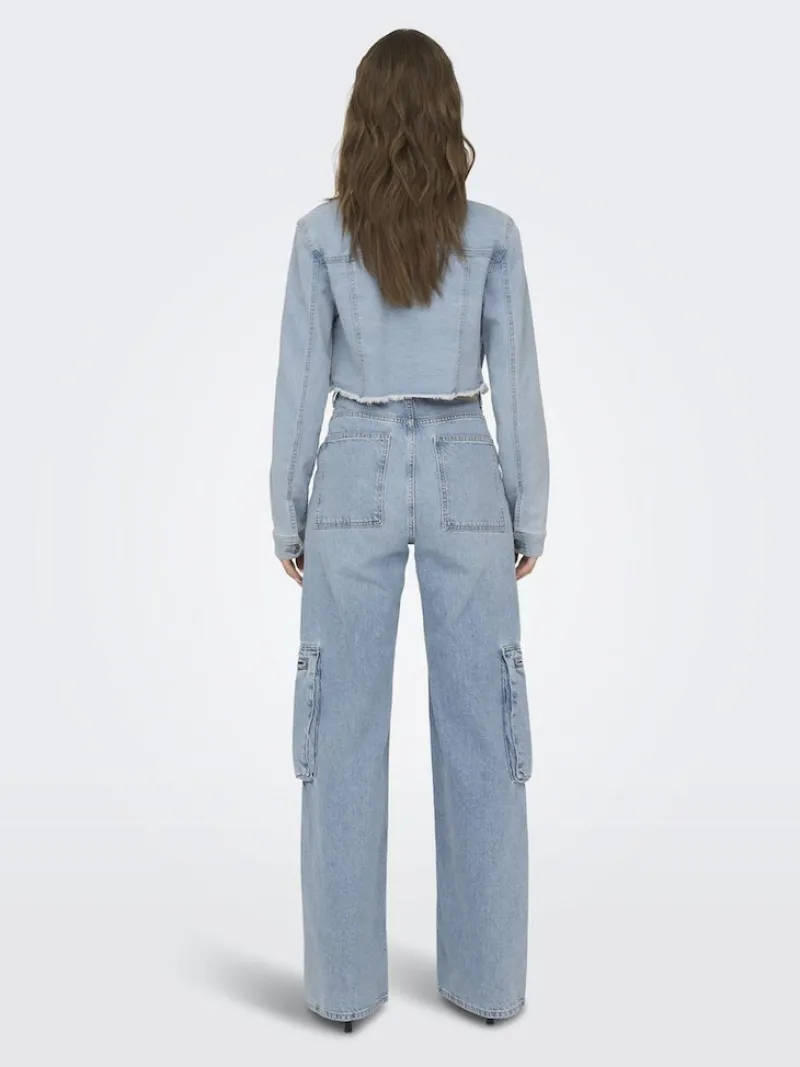 Only Jacken*ONLWONDER LS CROPPED DNM JACKET GUA NOOS Light Blue Denim