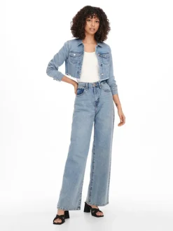 Only Jacken*ONLWONDER LS CROPPED DNM JACKET GUA NOOS Light Blue Denim