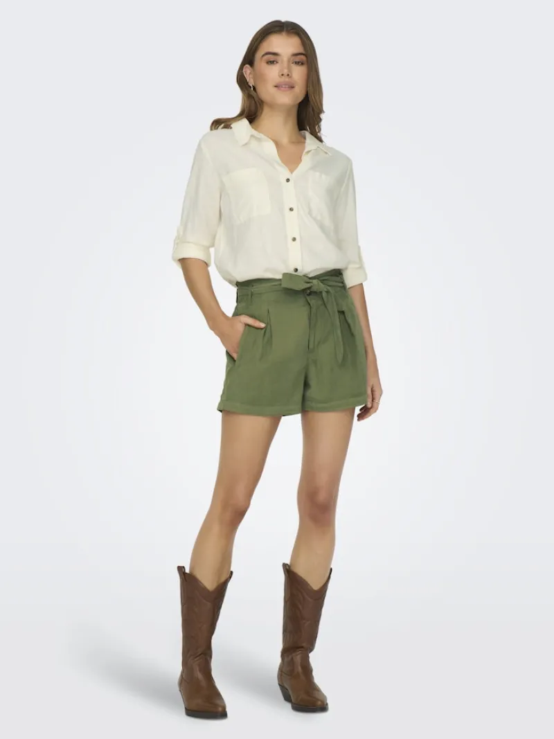 Only Blusen*ASMIN-CARO L/S LINEN SHIRT PNT NOOS Cloud Dancer