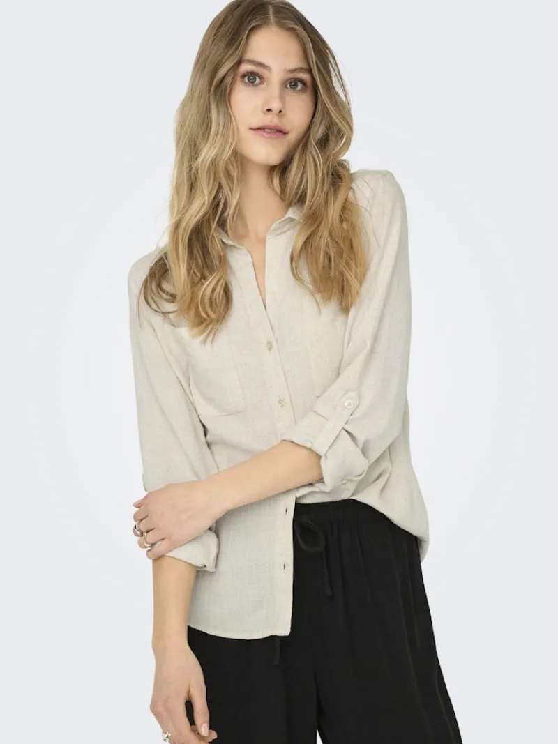 Only Blusen*ASMIN-SIESTA LS LI BL SHIRT PNT NOOS moonbeam