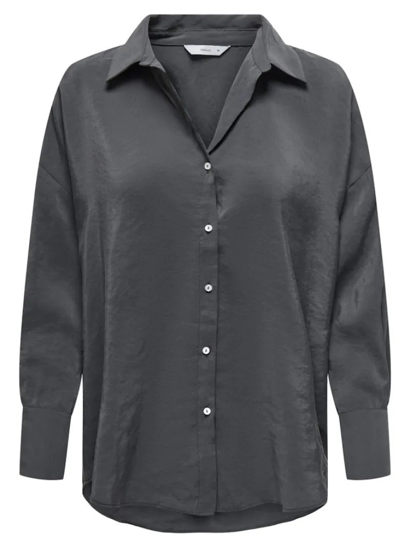 Only Blusen*ONLZAZIMA L/S LOOSE SHIRT WVN NOOS Phantom