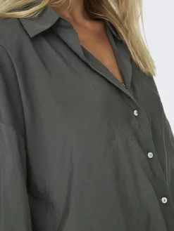 Only Blusen*ONLZAZIMA L/S LOOSE SHIRT WVN NOOS Phantom