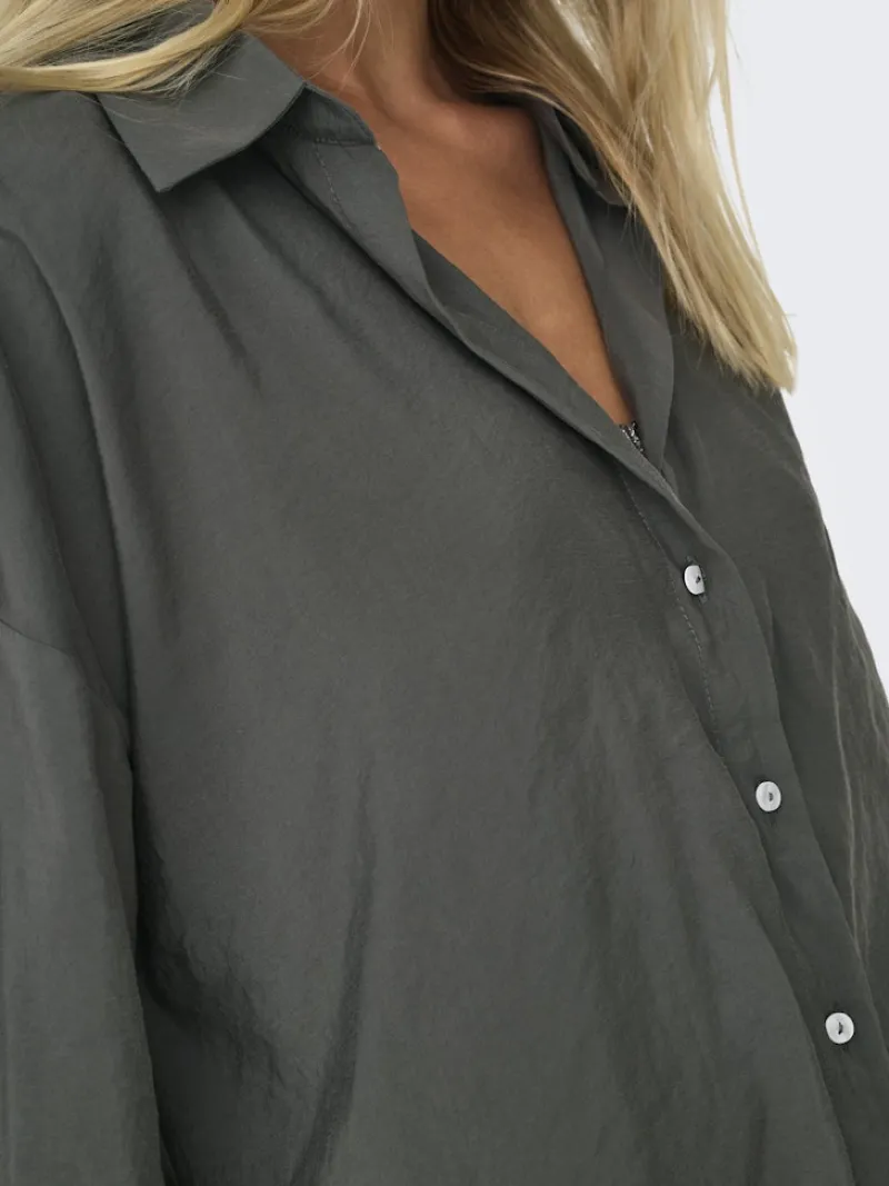 Only Blusen*ONLZAZIMA L/S LOOSE SHIRT WVN NOOS Phantom