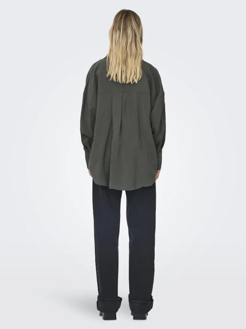 Only Blusen*ONLZAZIMA L/S LOOSE SHIRT WVN NOOS Phantom