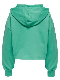 Only Pullover & Sweatshirts*ONLZOEY LS DREAMER CROPPED HOOD NN Winter Green