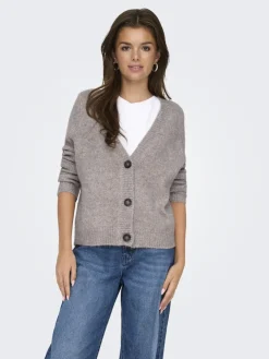 Only Pullover & Sweatshirts*ONLZOEY L/S REGULAR CARDIGAN KNT NOOS woodsmoke